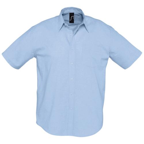 Рубашка мужская с коротким рукавом Brisbane голубая, размер L