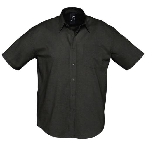 Рубашка мужская с коротким рукавом Brisbane черная, размер L