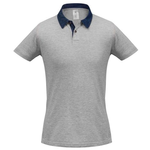 Рубашка поло мужская DNM Forward серый меланж, размер XXL