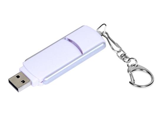 USB 2.0- флешка промо на 64 Гб с прямоугольной формы с выдвижным механизмом