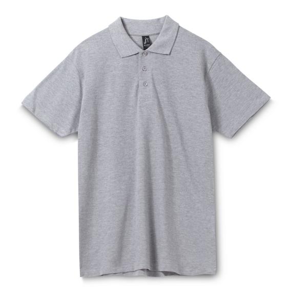 Рубашка поло мужская Spring 210 серый меланж, размер M
