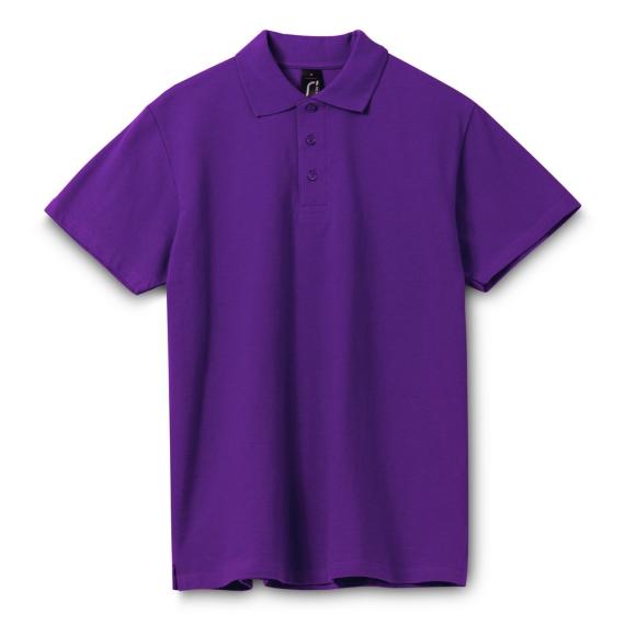 Рубашка поло мужская Spring 210 темно-фиолетовая, размер L