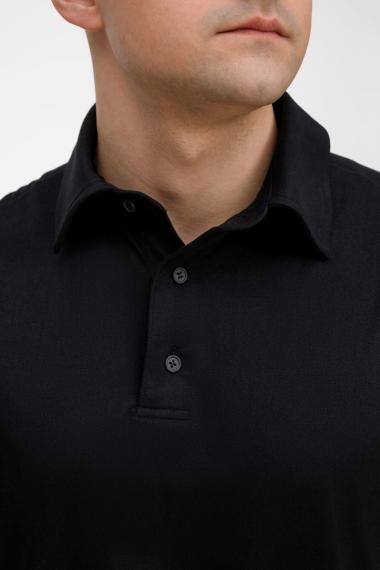 Рубашка поло унисекс Senti, черная, размер S