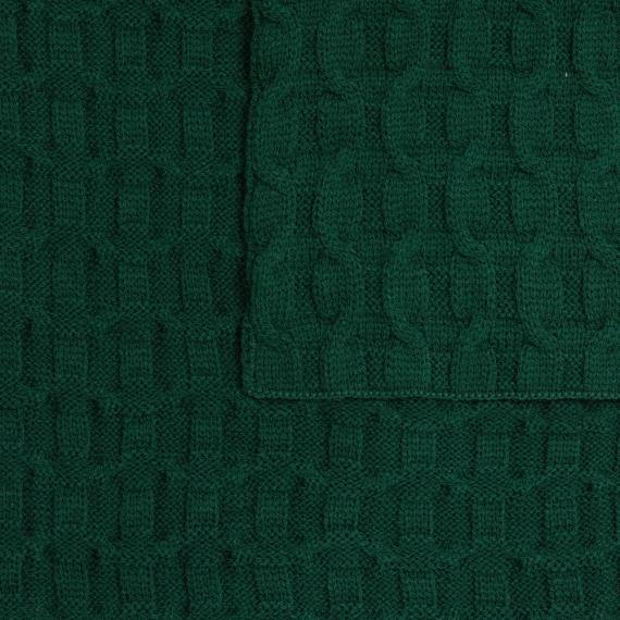 Плед Braidera, темно-зеленый (хвойный)