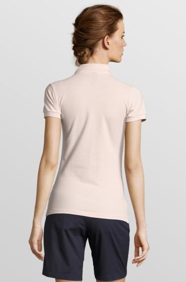 Рубашка поло женская People 210 нежно-розовая, размер L