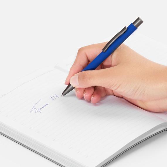 Ручка шариковая Atento Soft Touch, ярко-синяя