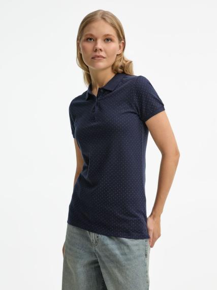 Рубашка поло женская Brandy Women темно-синий с белым, размер XL