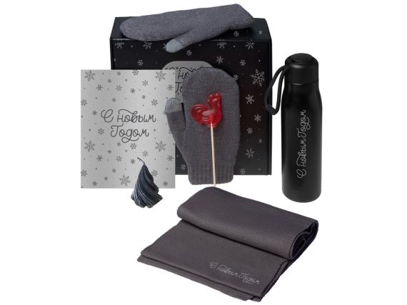 Подарочный набор «Re:Air» с варежками, шарфом и термосом