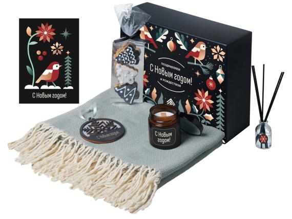 Подарочный набор «Re:Still» с пледом, свечой и диффузором