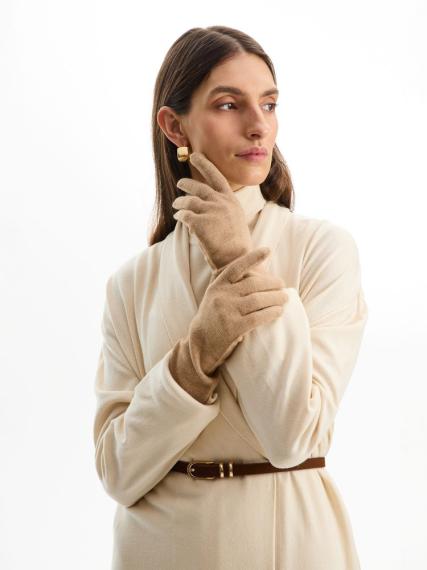 Перчатки Alpine, удлиненные, бежевые