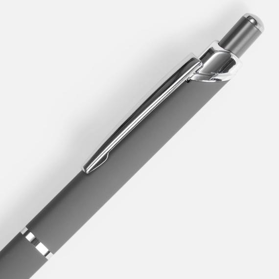 Ручка шариковая Chromos Soft Touch, серая