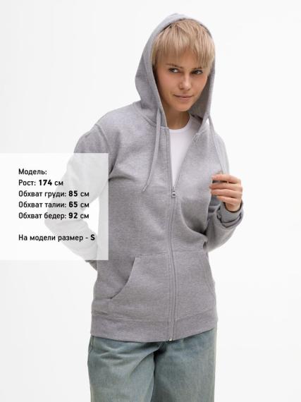 Толстовка унисекс Stone серый меланж, размер M