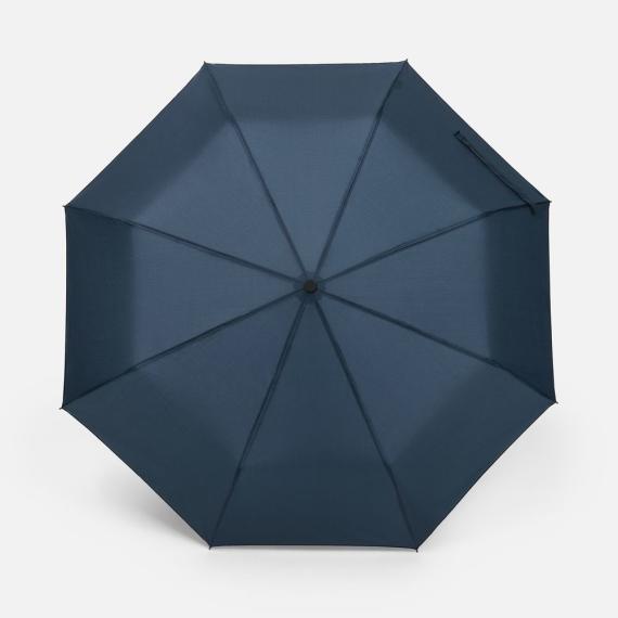 Зонт складной Smooth Move с плавным закрытием, темно-синий