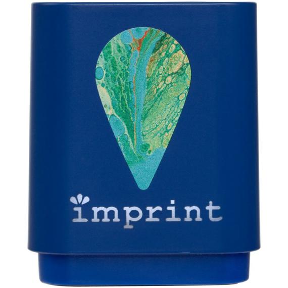 Беспроводная колонка с подсветкой логотипа Glim, синяя