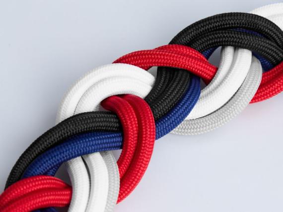 Шнурок для бейджа Tube Metal, серый