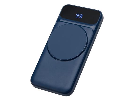 Магнитный беспроводной внешний аккумулятор со встроенными кабелями «Мэни», 10000 мАч