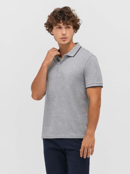 Рубашка поло унисекс Palermo, темно-синяя с белым, размер XS