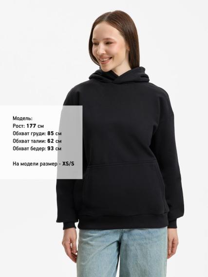Худи унисекс оверсайз Daylero, черное, размер XL/XXL