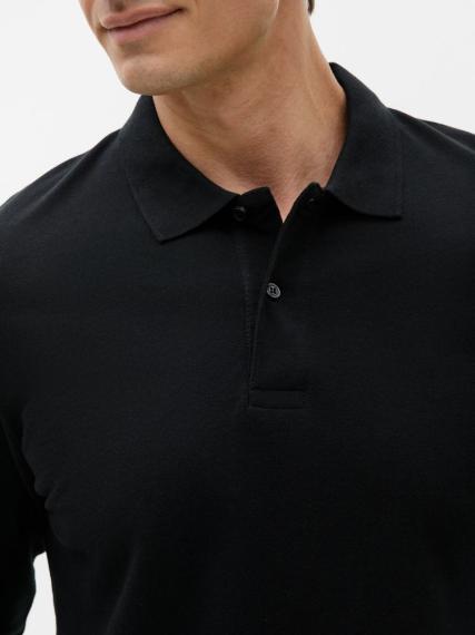 Рубашка поло мужская с длинным рукавом Perfect LSL Men черная, размер XL
