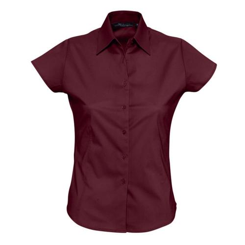 Рубашка женская с коротким рукавом Excess бордовая, размер XL