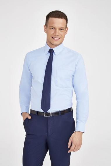 Рубашка мужская с длинным рукавом Boston серая, размер XL